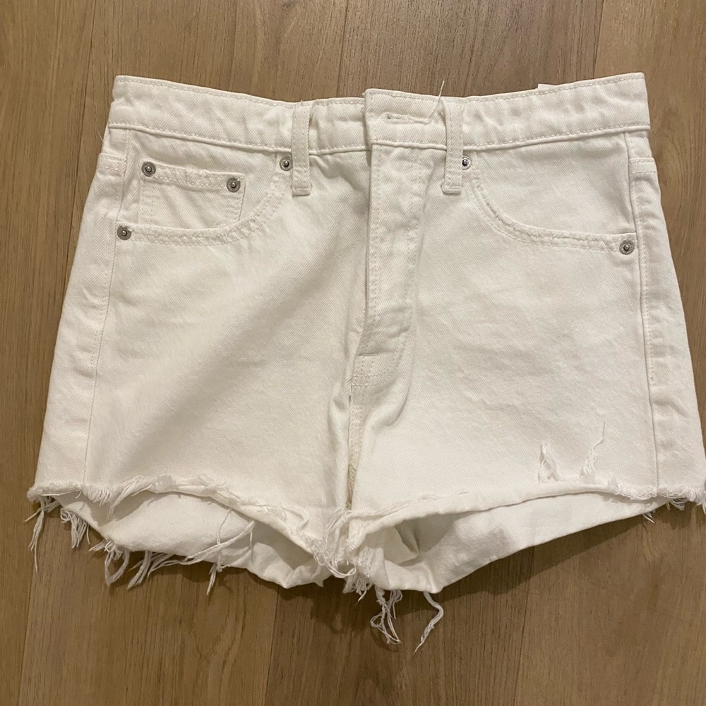 Lucky white jean cut offs